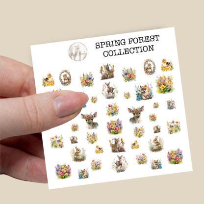 Spring forest nail decals