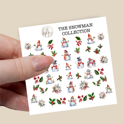 The snowman collection nail decals